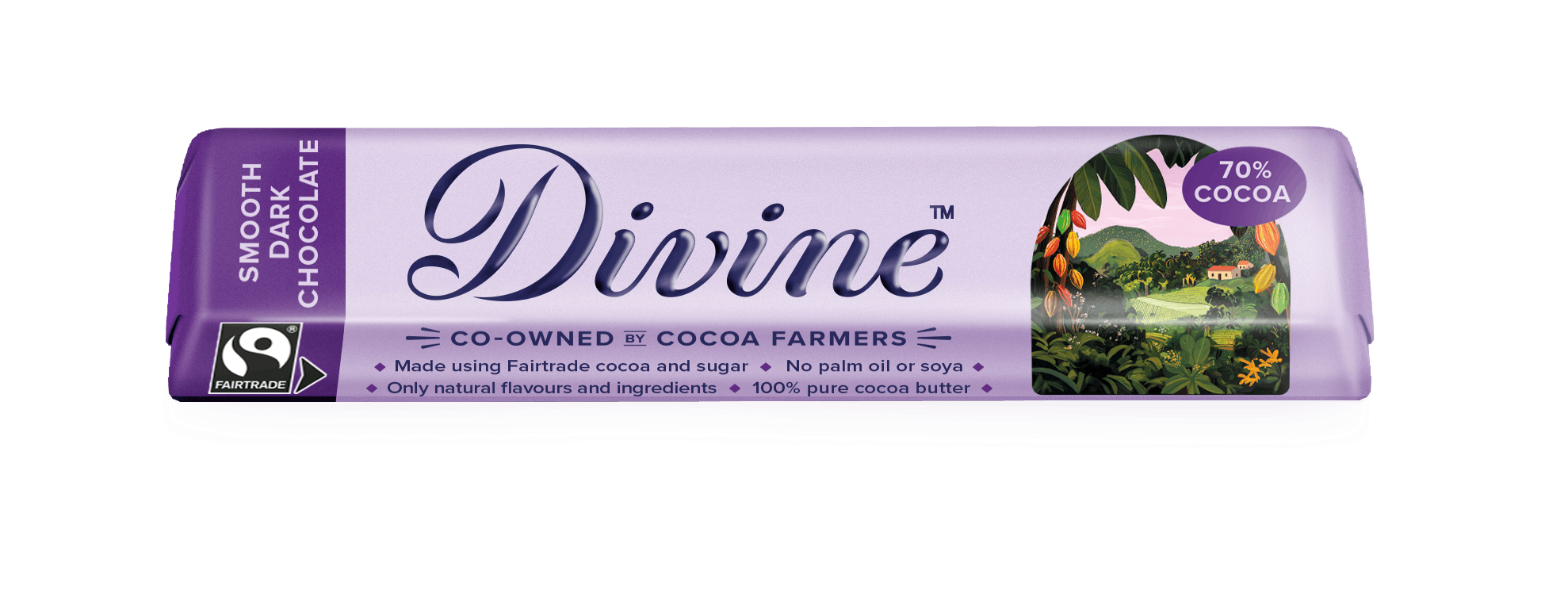 30 x Divine 70% Dark Chocolate 35g