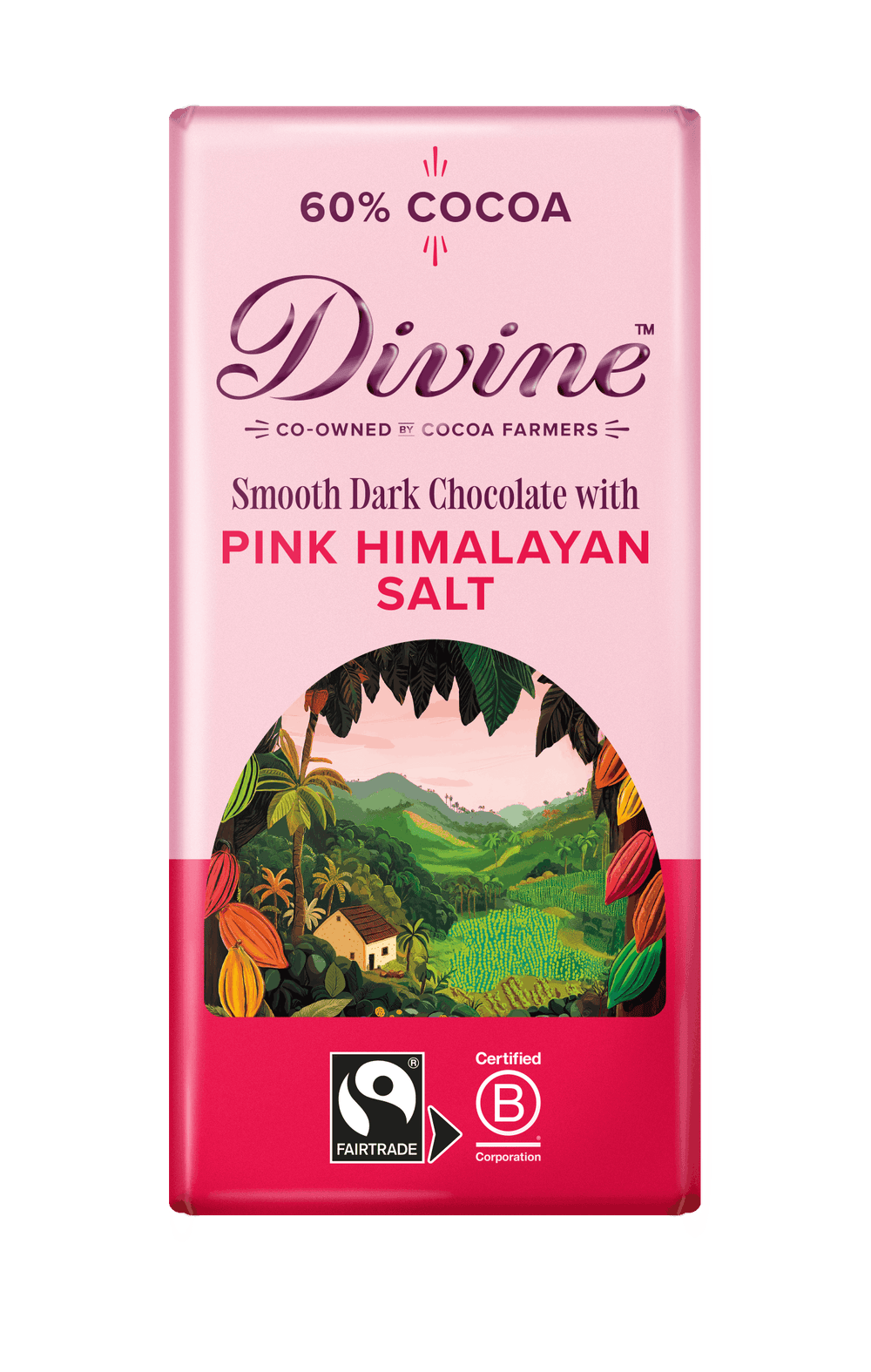 Divine 60% Dark Chocolate with Pink Himalayan Salt