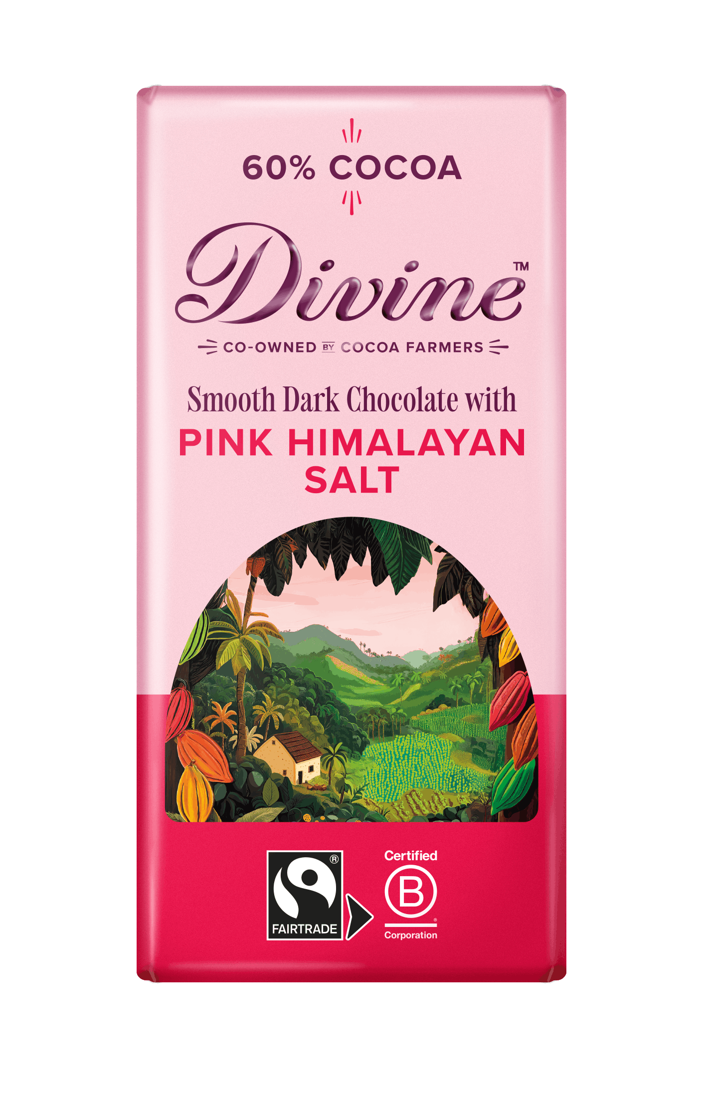 Divine 60% Dark Chocolate with Pink Himalayan Salt