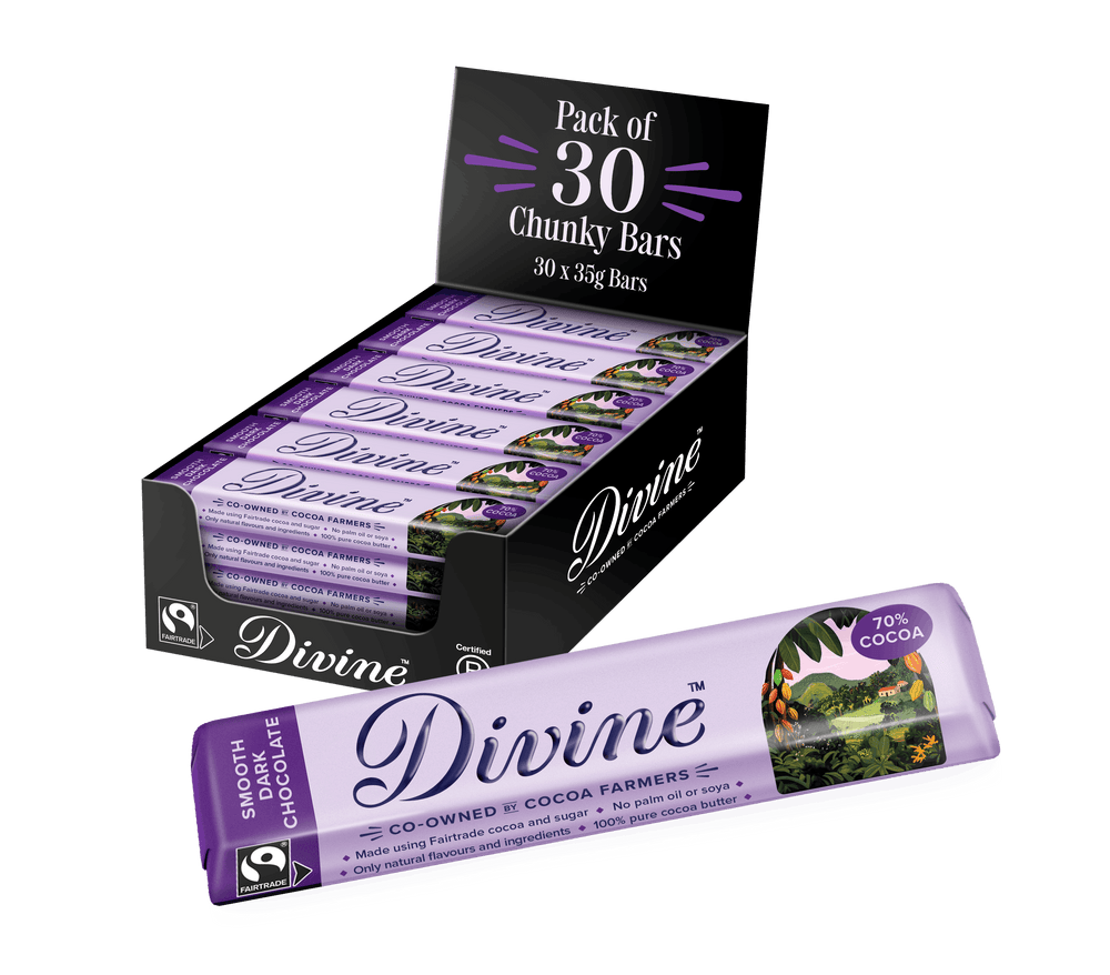 30 x Divine 70% Dark Chocolate 35g